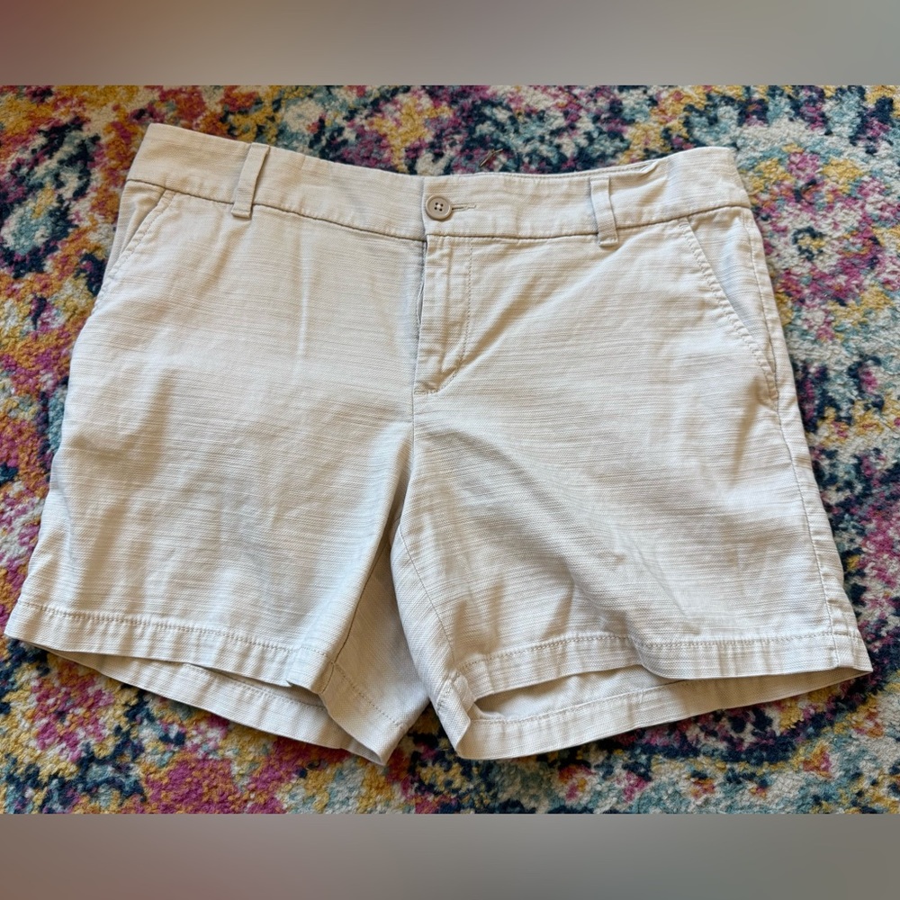 LOFT Tan Bermuda Shorts Tailored Relaxed Fit